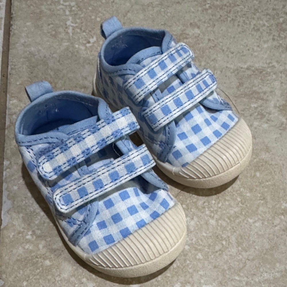 Cat & Jack Blue Checkered Sneakers